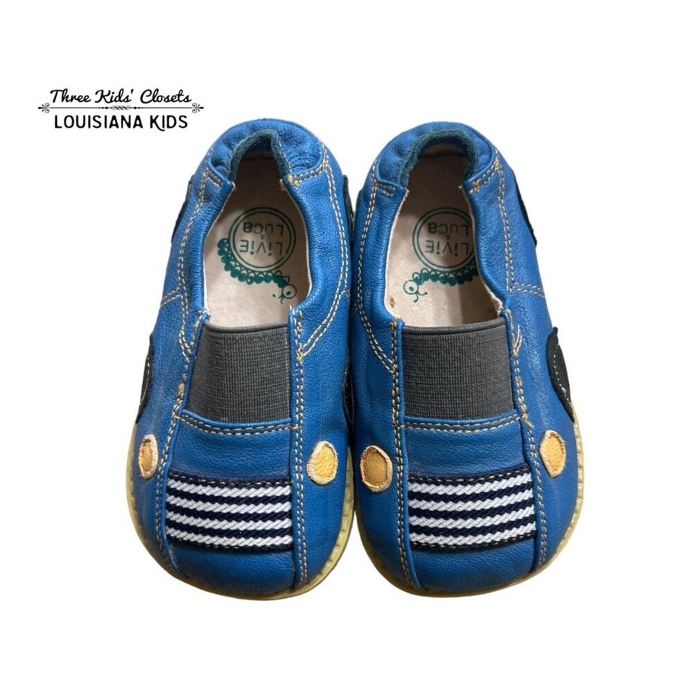 Livie & Luca Sz 5 Slip-On Leather Racecar Car Shoes